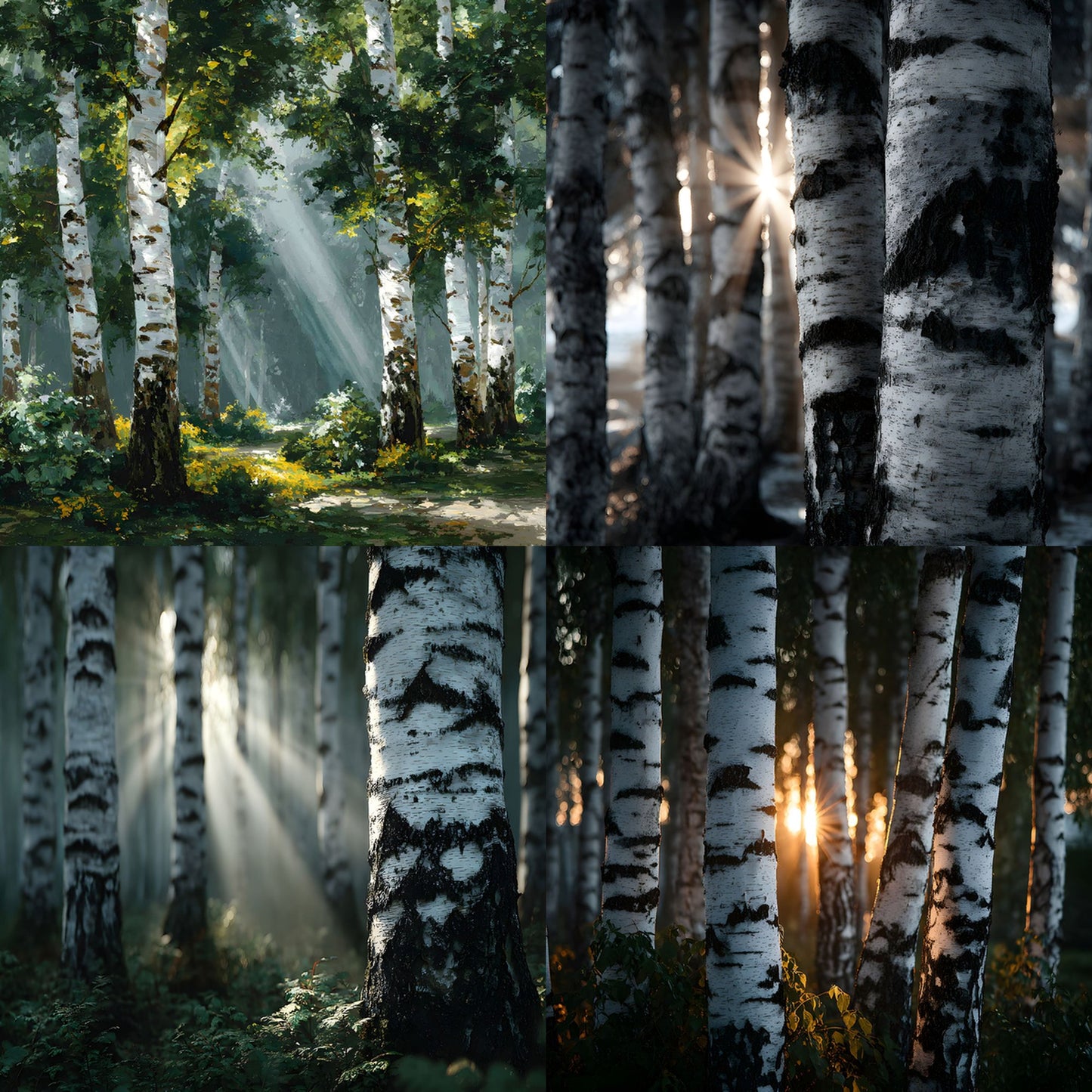 White Birch Forest Digital Backdrop, Grove Photography Background, Fairytale Scene, Photo Prop, Magical Woodland Portrait, SQBD