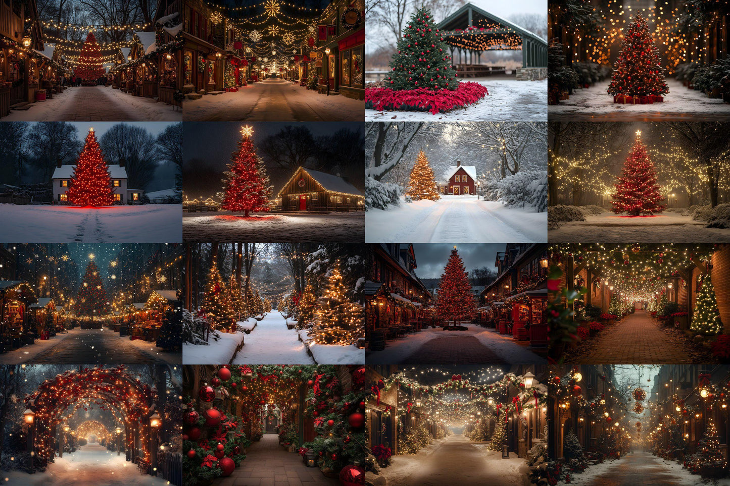 Classic Christmas Backdrops, Digital Backdrop, Santa Christmas Backdrop For Kids Family, Festive Digital Download Christmas Background