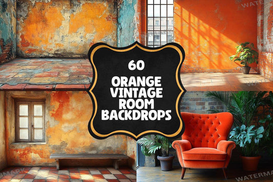 Warm Vintage Orange Photography Backdrops for Studio Use - Ideal for Digital Artists Photographers Designers  Hobbyists