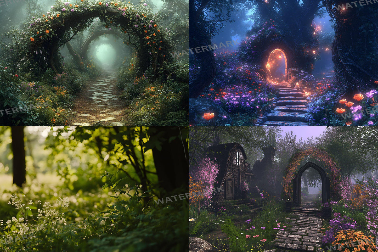 Fairy Woodland Backdrops ��������� Enchanted Paths and Arches - Wedding Backdrops, Maternity Backdrops, Fairytale Backgrounds