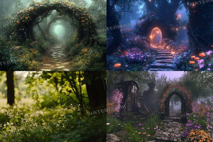 Fairy Woodland Backdrops ��������� Enchanted Paths and Arches - Wedding Backdrops, Maternity Backdrops, Fairytale Backgrounds