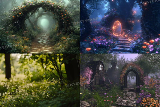 Fairy Woodland Backdrops ��������� Enchanted Paths and Arches - Wedding Backdrops, Maternity Backdrops, Fairytale Backgrounds