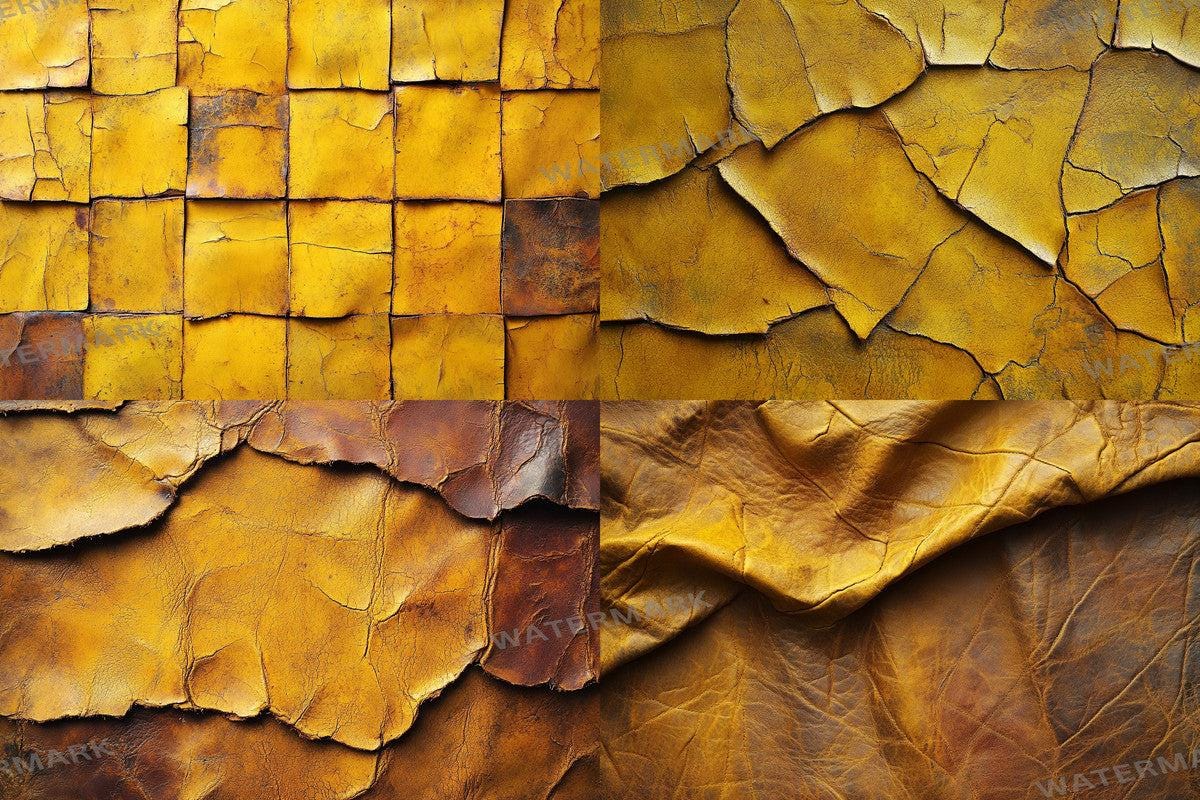 Weathered Yellow Leather Backdrops for Photoshop - 4Warm Textures 00x00px