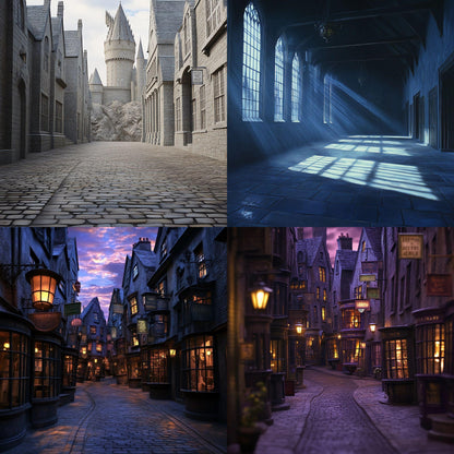 Wizarding School Backdrops, Magical Wizard Digital Backgrounds, Witch Backdrops, Witchcraft Background, Magic School of Witchcraft