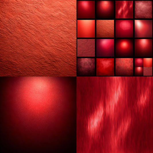 Shining Red Photography Backdrop, Plain Texture Digital Background for Portraits, Square Format Photo Booth Prop, Vibrant Scarlet Studio Art Image