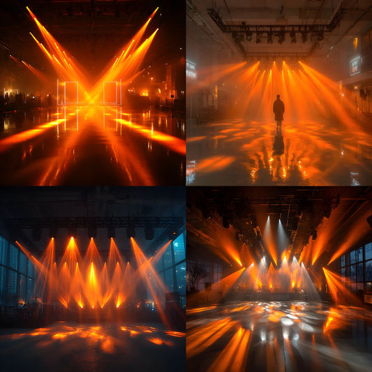 K-Pop Concert Backdrop, Orange Stage Background, Digital Download for Music Videos, Square Photo Booth, Idol Show Set, Vibrant Performance Art