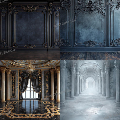Regal Room Digital Photography Backdrop -  Elegant Studio Backdrops For Photographers, Wedding & Senior Backdrops - Digital Background