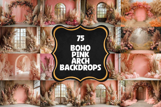 Pink Boho maternity digital backdrop room minimal arches backdrop maternity overlays, pink textures boho digital backdrop wedding studio