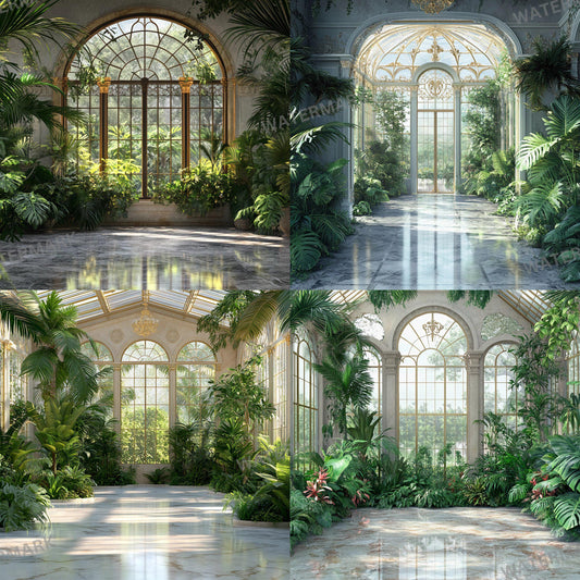 Victorian Conservatory Backdrops | Vintage Greenhouse Backgrounds | Digital Download