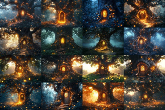 Glowing Fairy Backdrops for Photography - Enchanting Digital Overlays - Warm  Inviting Aesthetic