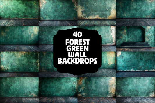 Green Wall Backdrops, Green Texture Photoshop Background, Rustic Wedding Overlays - Green Master Overlay - Green Backdrop - Rustic Green