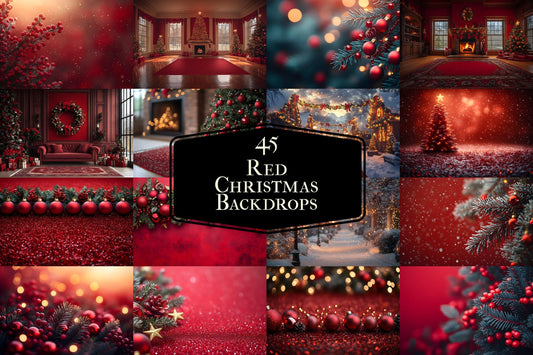 Christmas Backdrop, Digital Backdrop, Santa Christmas Backdrop For Kids Family, Festive Digital Download Christmas Background