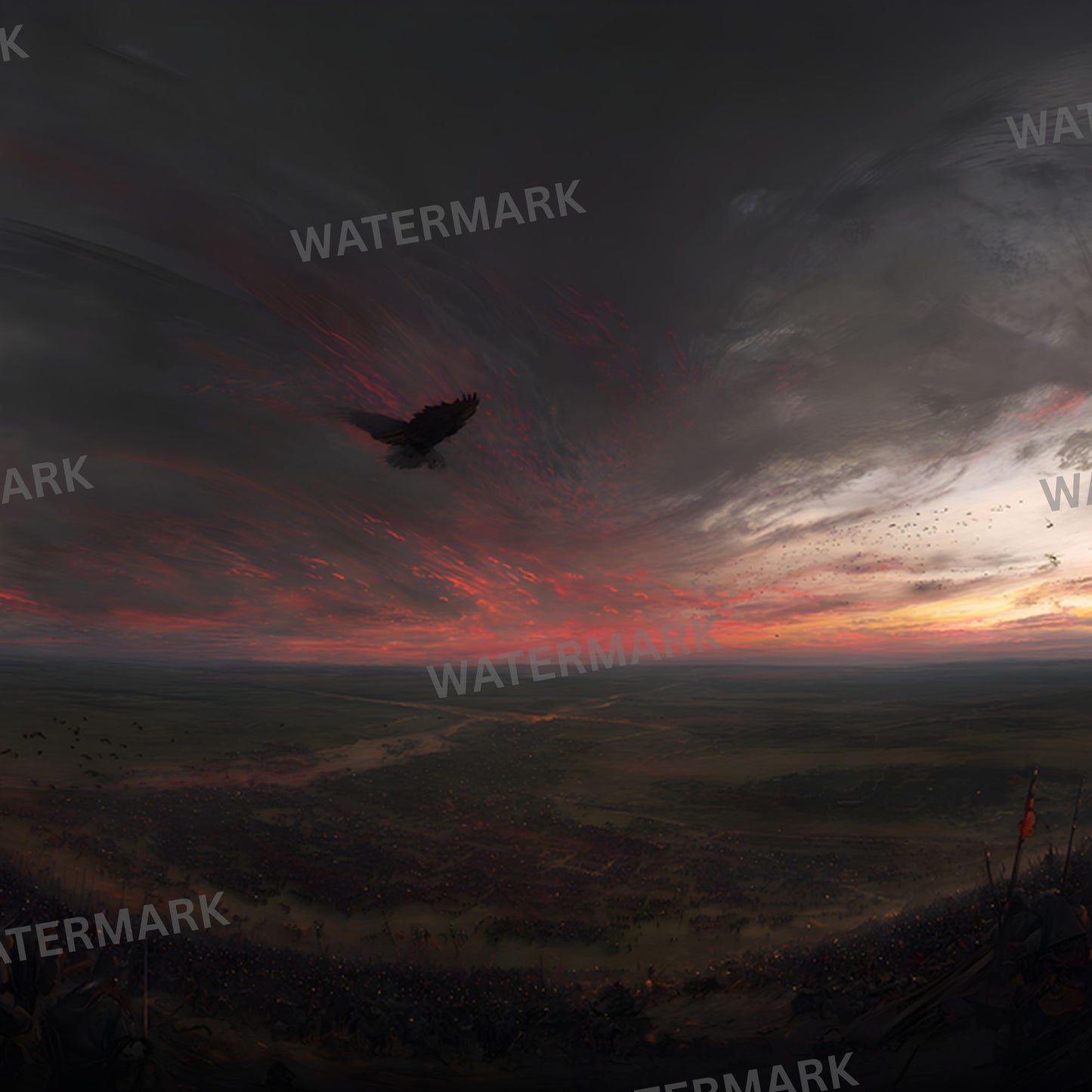 Sunset Photography Backdrop, Kosovo Plain Digital Background, Golden Hour Photo Booth, Image for Portraits, Warm Light Photography