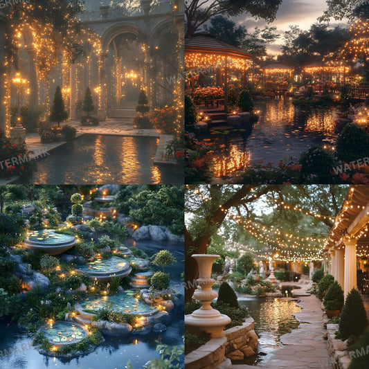 Enchanted Garden Backdrops - Magical Digital Backgrounds for Photography, Photoshop Overlays & Floral Designs