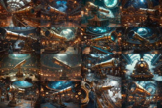 Steampunk Observatory - Steampunk Photography Backdrops - Photoshop - Backgrounds - Master Overlay - Photo Editing - Steampunk Backgrounds