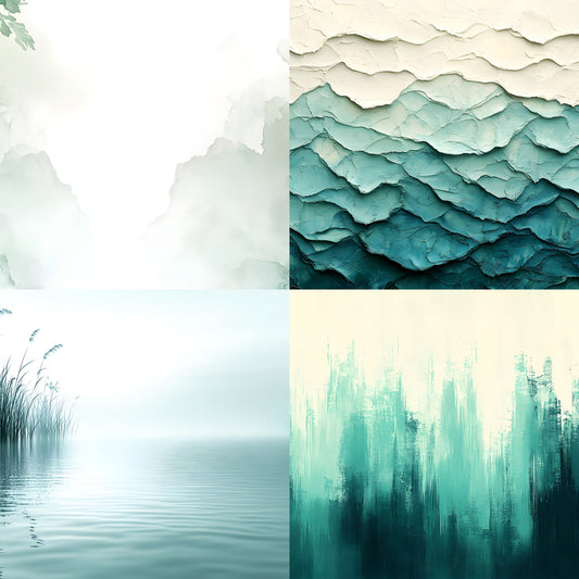 Seafoam Green White Digital Backdrop Photography, Background, Soft Pastel Colors, Online Photo Studio, Portrait Photography, Image Set