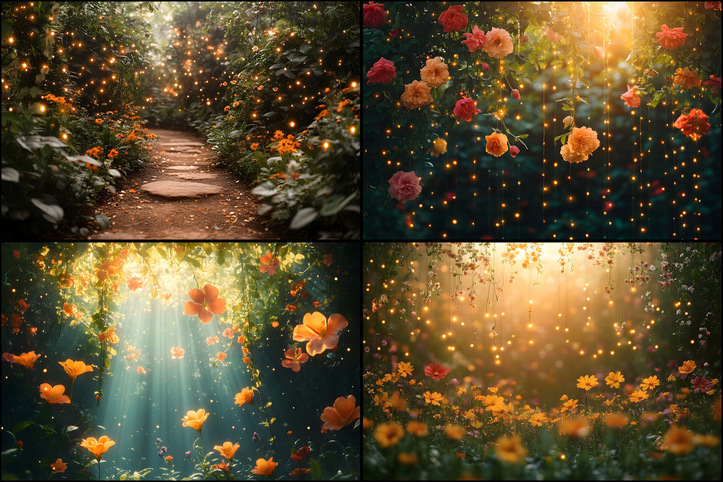 Overgrown Vine Secret Garden Digital Backdrop, Enchanted Forest Photography Background, Fairytale Photo Prop, Fantasy Portrait Template