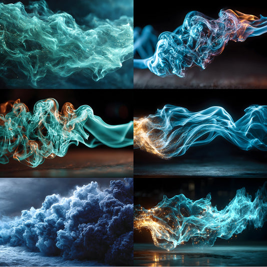 Blue Smoke Photography Backdrop Digital Download, Abstract Background for Portraits, Artistic Photo Overlays, Moody Fine Art Photography
