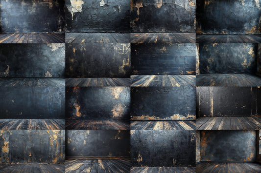 Charcoal black textured digital backdrops, grunge PNG overlays, minimalist photo backgrounds, dark studio photography composites