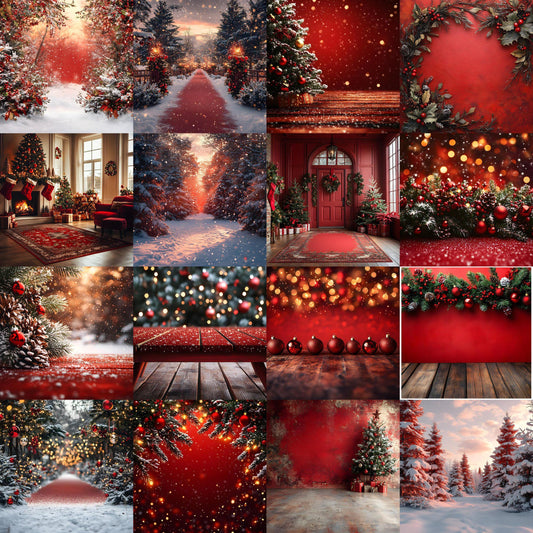 Christmas Backdrop, Digital Backdrop, Santa Christmas Backdrop For Kids Family, Festive Digital Download Christmas Background