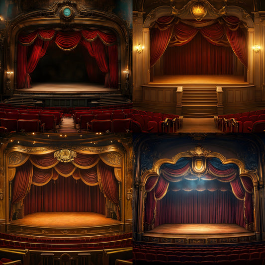 Opulent Opera House Digital Backdrop, Grand Theater Background for Photography, Stage Photo Booth, Elegant Event, Photography, Digital Download
