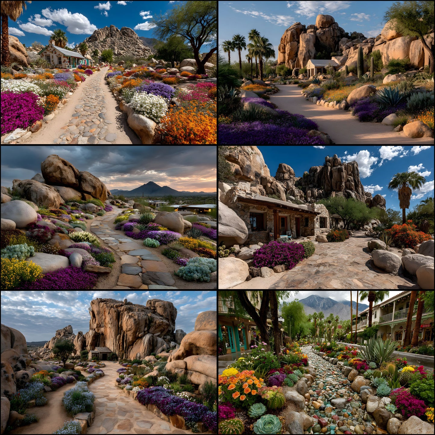 Desert Oasis Digital Backdrop, Southwest Photography Background, Serene Desert Scene for Photographers, Vibrant Plant Photo Booth Prop