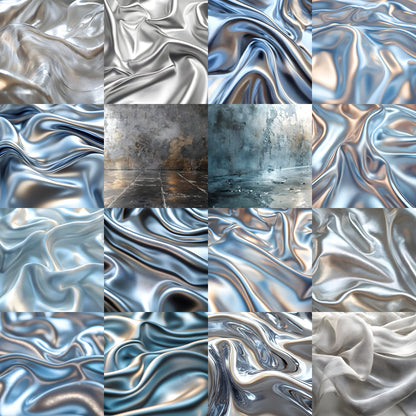 Silver Gray Photography Backdrop Bundle, Digital Backgrounds for Portraits, Fine Art Textures, Neutral Tones Photo Overlays
