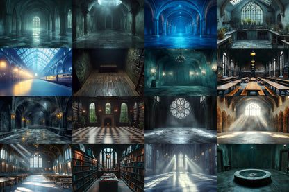 Wizarding School Backdrop Collection - Magical PNG Graphics for Crafts - High-Quality 00x00px Commercial Use Images
