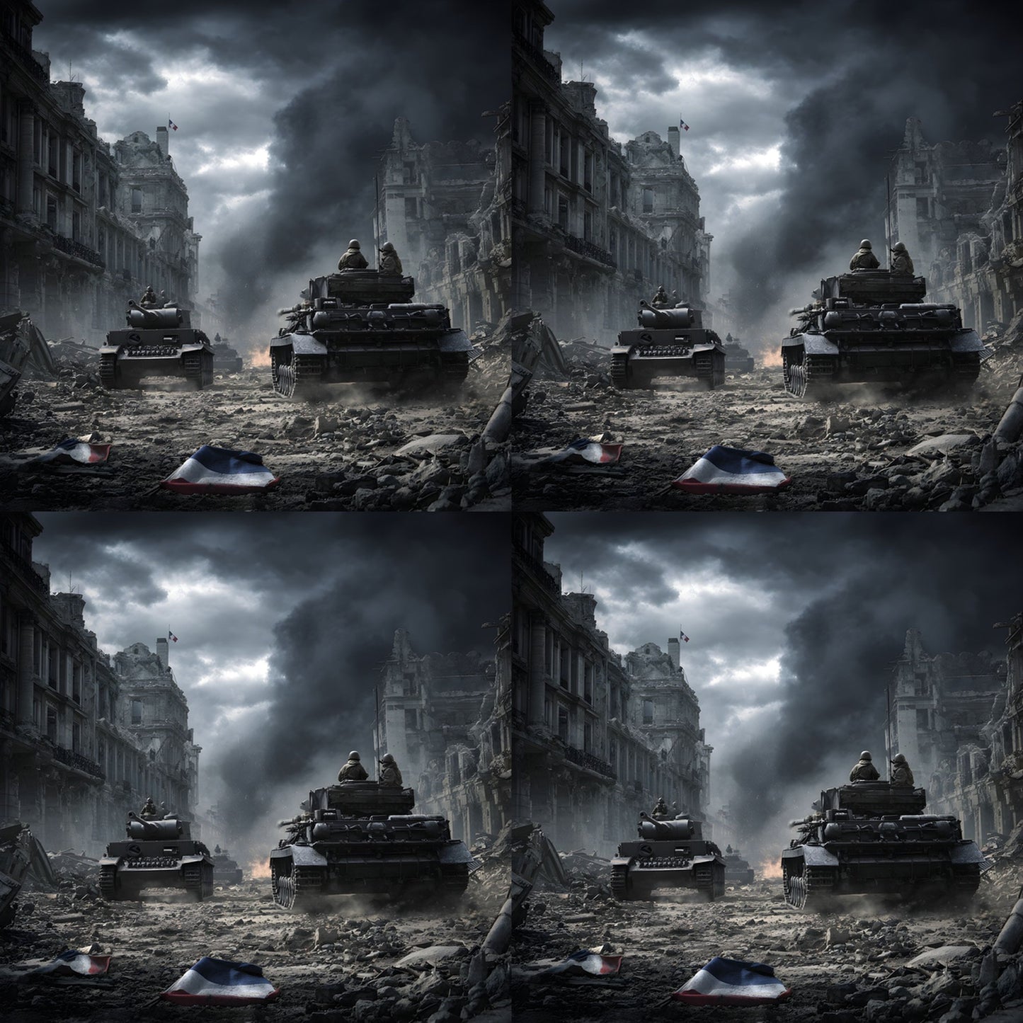 WWII German Tank Digital Backdrop, Military History Background, War Game Photography Prop, Square Format Image, Historical Reenactment Photo Booth