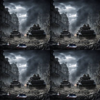 WWII German Tank Digital Backdrop, Military History Background, War Game Photography Prop, Square Format Image, Historical Reenactment Photo Booth