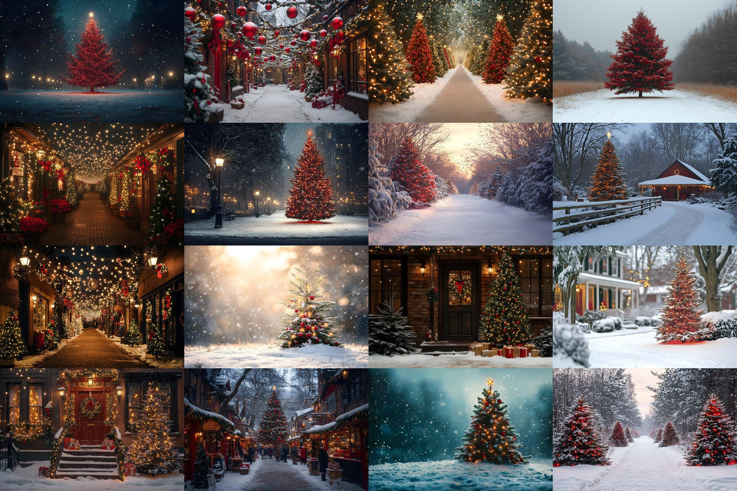 Classic Christmas Backdrops, Digital Backdrop, Santa Christmas Backdrop For Kids Family, Festive Digital Download Christmas Background