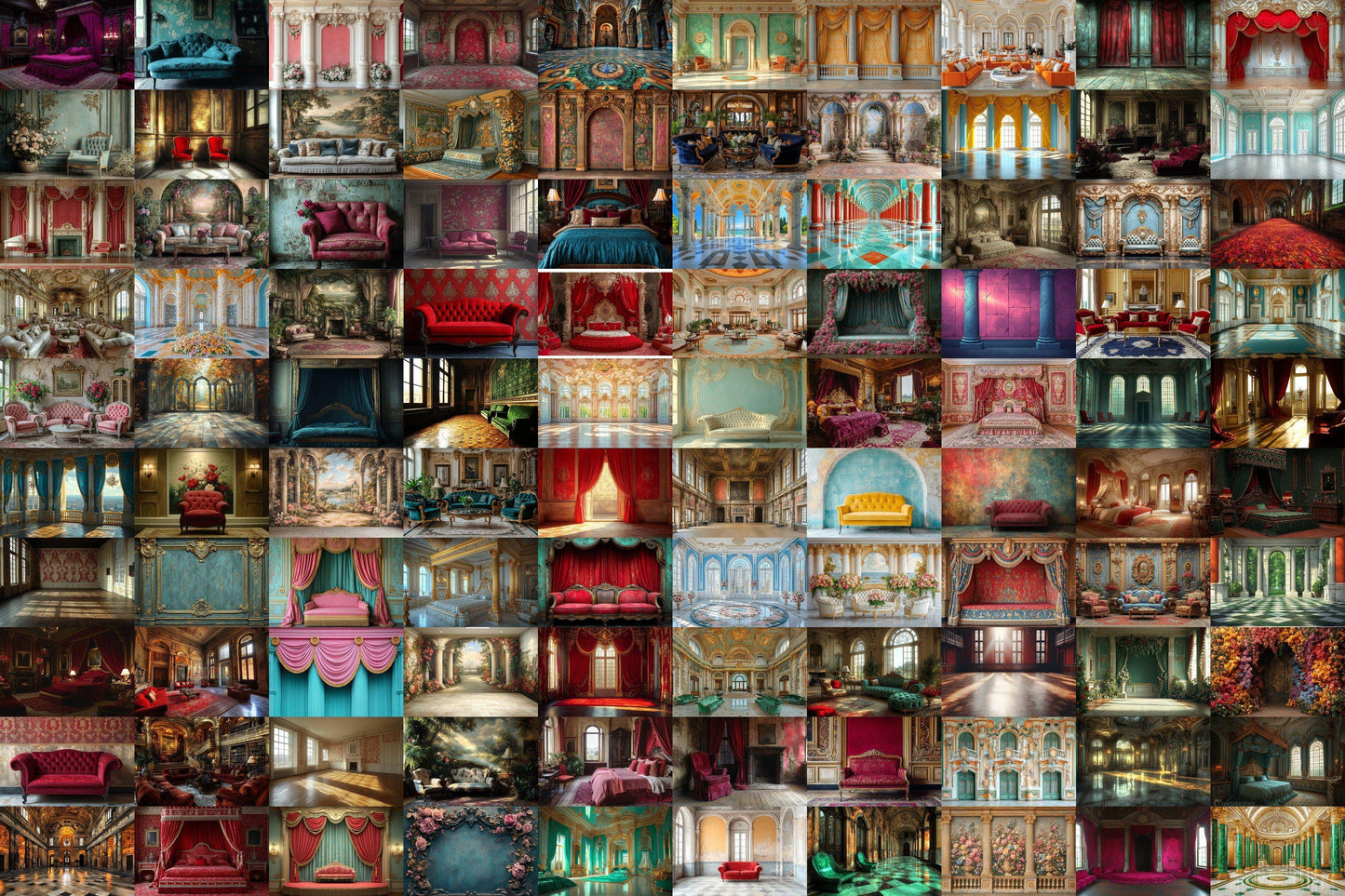 Baroque Digital Backdrops Props: Artful & Premium Backdrops, Large Photography Backdrops, Backdrops Overlays. Photography Backgrounds