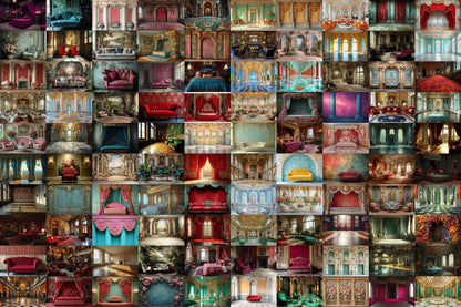 Baroque Digital Backdrops Props: Artful & Premium Backdrops, Large Photography Backdrops, Backdrops Overlays. Photography Backgrounds