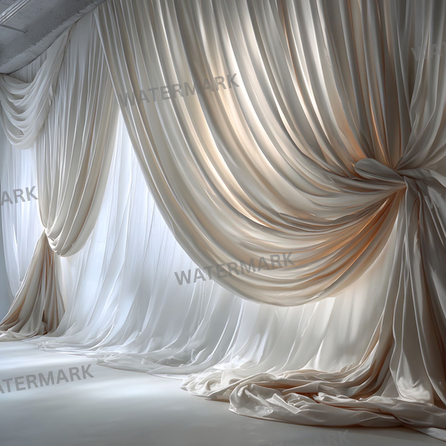 Sheer Satin Fabric Photography Backdrop, Elegant Wedding Background, Square Format Digital Download, Bridal Portrait Photo Booth Prop, SQBD
