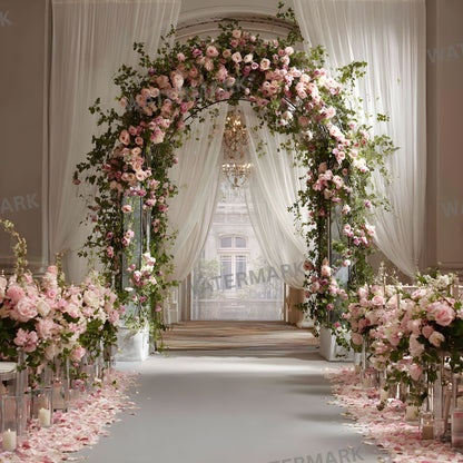 Wrought Iron Arch Digital Backdrop, Wedding Photography Background, Photo Booth Prop, Floral Archway, Garden Scene, Fairytale Portrait