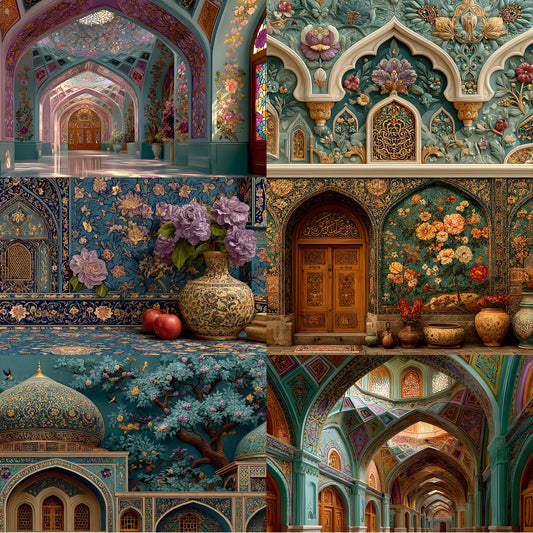Persian Architecture Digital Backdrop, Ancient Palace Photography Background, Photo Prop, Middle East Scene, Fine Art Image Download