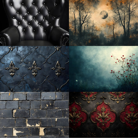 Vintage Black Textured Wall Digital Backdrop, Dark Photography Background for Portrait, Fine Art Photography, Grunge Texture