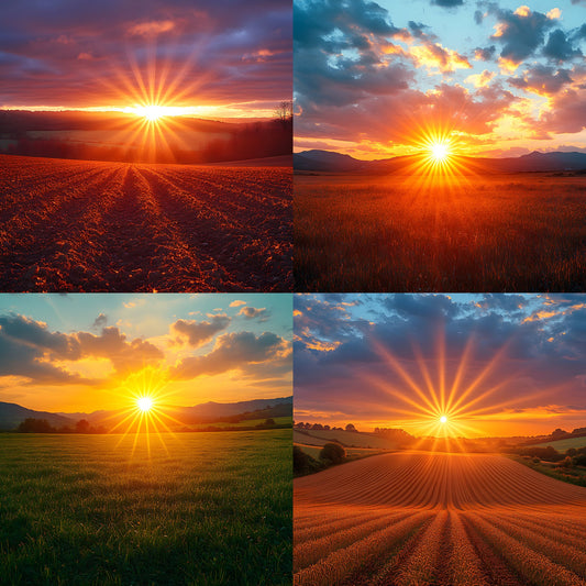 Sunset Pastoral Photography Backdrop, Warm Light Digital Background, Photo Prop, Golden Hour Scene, Printable Photography, Dreamy Backdrops