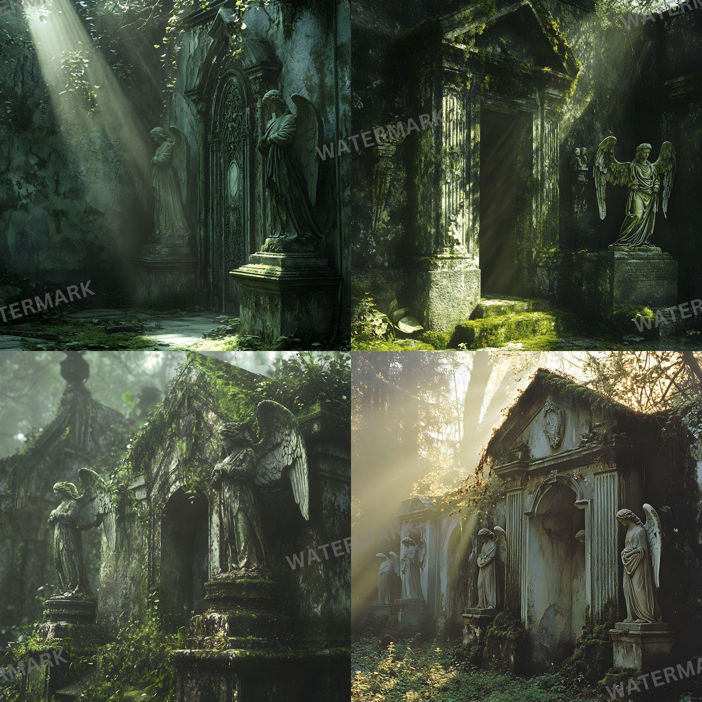Forgotten Mausoleum Photography Backdrop  Digital Portrait Overlays for Stunning Composites 12 Designs 96x96px