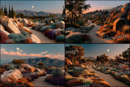 Desert Botanical Garden Digital Backdrop, Southwest Photography Background, Vibrant Scene for Portrait Photography, Scenic Photo Overlay