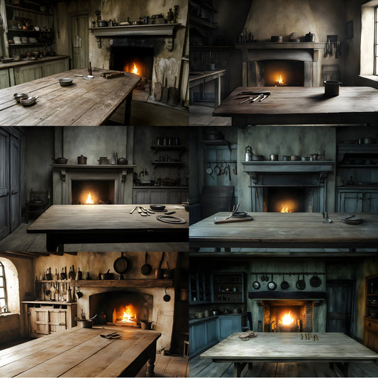 Workhouse Kitchen Digital Backdrop, Dreary Photography Background, Old Historic Building Photo Prop, Portrait Scene Setter, LBXD