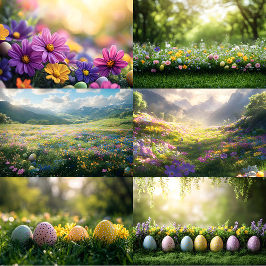 Spring Meadow Digital Backdrop, Lush Green Field Background, Springtime Photography Prop, Photo Overlay, Scenic Portrait Backdrop, Nature Scene