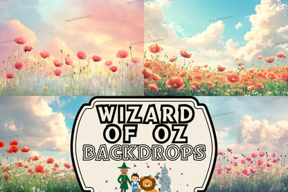 Emerald City Wizard of Oz Digital Backgrounds | Fantasy Green Cityscape Images | 1Magical Oz Backdrops | Dorothy Wizard of OZ Backdrops