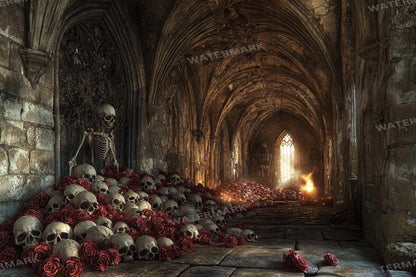 Haunted Gothic Hallway Backdrop: 1PNGs for Spooky Horror Photography, Eerie Victorian Mansion Scenes, Dark Corridor Digital Backdrops