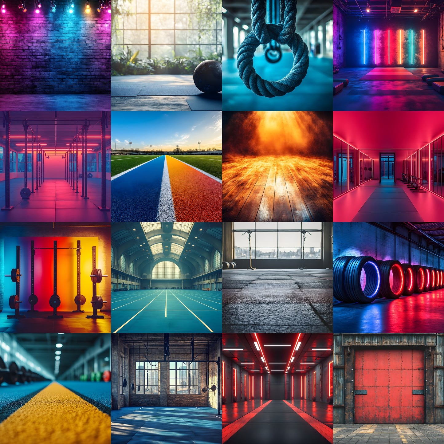Crossfit Gym Digital Backdrop, Fitness Studio Background, Workout Photography Prop, Exercise Training Photo Overlay, Sporty Scene