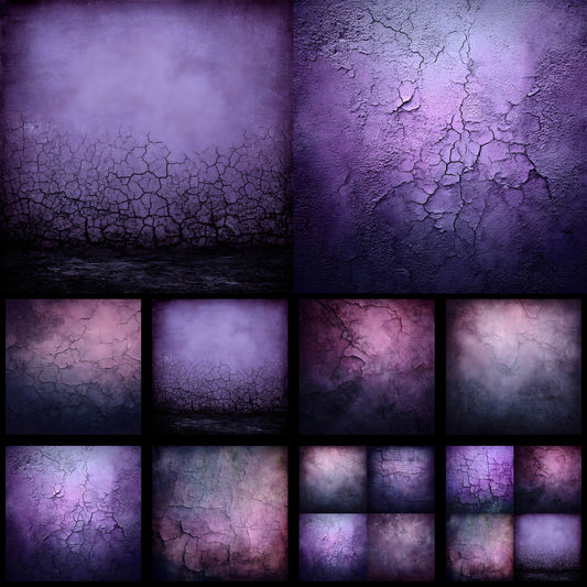 Purple Dark Grid Digital Backdrop, Abstract Photography Background for Portraits, Creative Photo Studio Prop, Modern Texture Design, Square Image