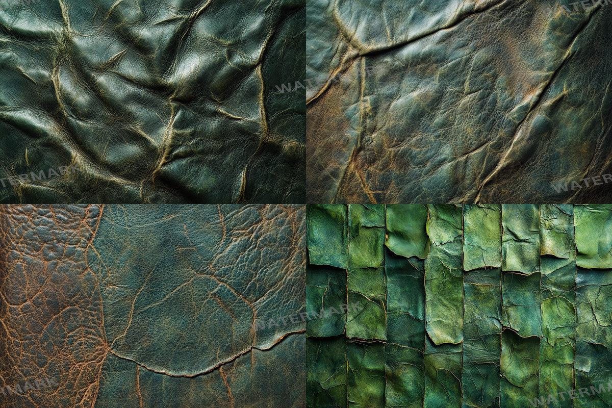 Green Weathered Leather Digital Photography Backdrops for Artists  Designers - Warm Inviting Aesthetic - 00x00px PNGs