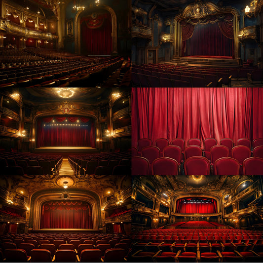 Theater Digital Backdrop, Grand Stage Background for Photography, Vintage Theater Photography Backdrop, Digital Download