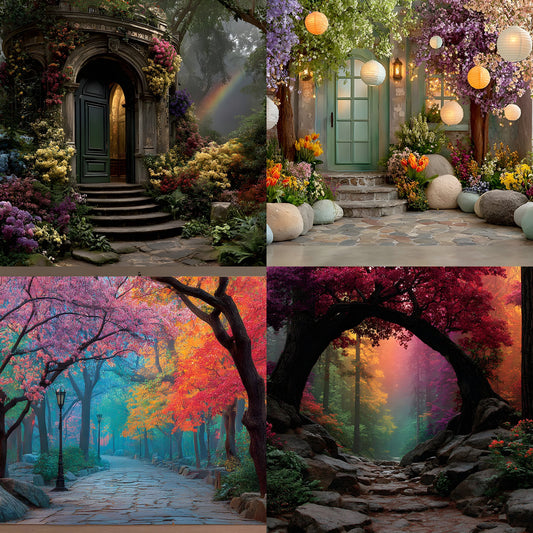 Alice in Wonderland Backdrop Digital, Magical Background for Photography, Fantasy Party Decor, Empty Scene Photo Prop, Portrait Photography