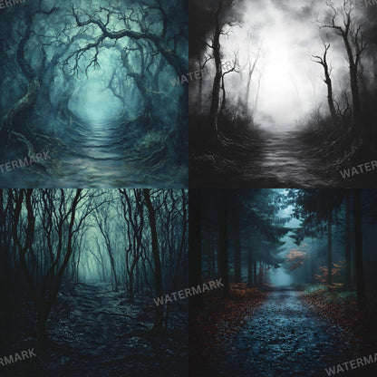 Dark Spooky Backdrops - Master Overlays for Photoshop Composites, Digital Backgrounds for Dark Fantasy, Halloween - Photography Backdrops